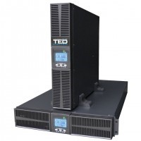 UPS 1000VA 900W rackabil 2U Online dubla conversie management 2x 9Ah sinusoida pura TED Electric TED004048
