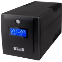 Ups 1100VA 600W LCD TED Line cu stabilizator 4 iesiri schuko repornire automata 2x 7Ah USB Management TED004628