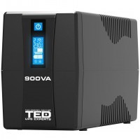 Ups 900VA 500W LCD TED Line cu stabilizator 2 iesiri schuko repornire automata 9Ah